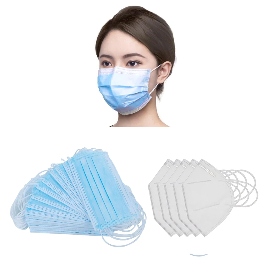 

51 Pieces Disposable Mouth Mask Outdoor Dust Proof Nonwoven Mask Respirator