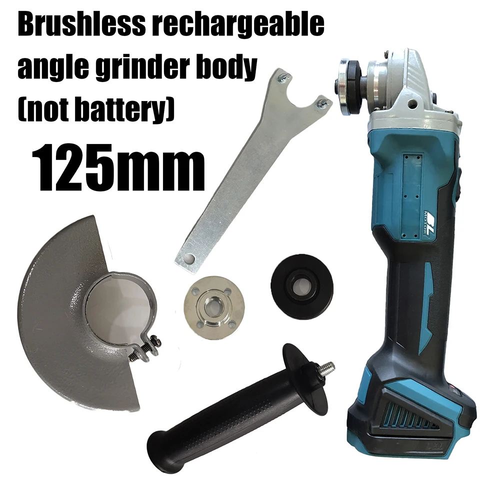 

1*Angle Grinder Body 125mm Brushless Wireless Impact Compact Angle Grinder Body Without Battery 10000RPM / S