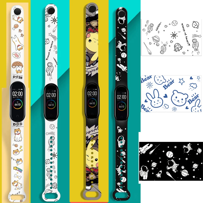 Ремешок силиконовый для Xiaomi mi Band 3 4 5 6 xiaomi band | Электроника