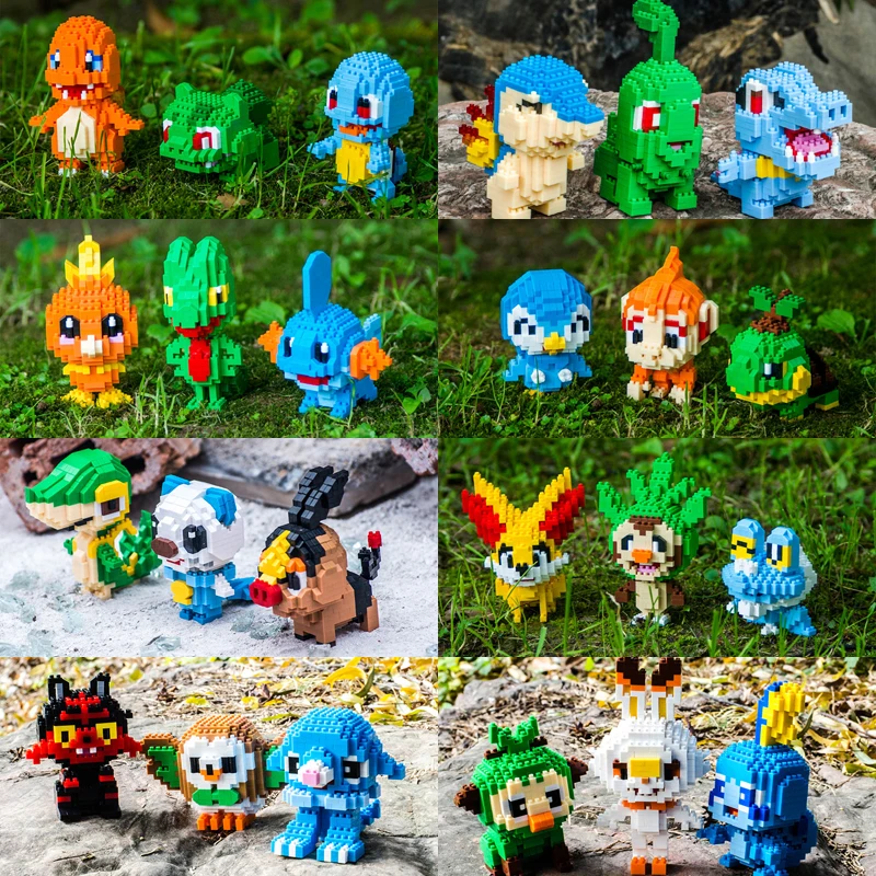 SC Pocket Monster Sobble Grookey Scorbunny Cyndaquil Totodile мини-конструктор для детей, новинка, сумки