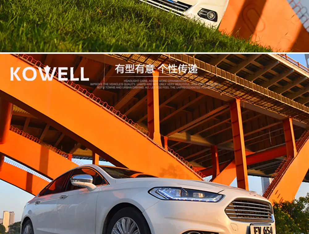 Автомобильный стайлинг фары для Ford Mondeo Fusion 2013- светодиодные фары DRL ходовые огни Биксеноновые лучи Противотуманные фары с ангельскими глазками