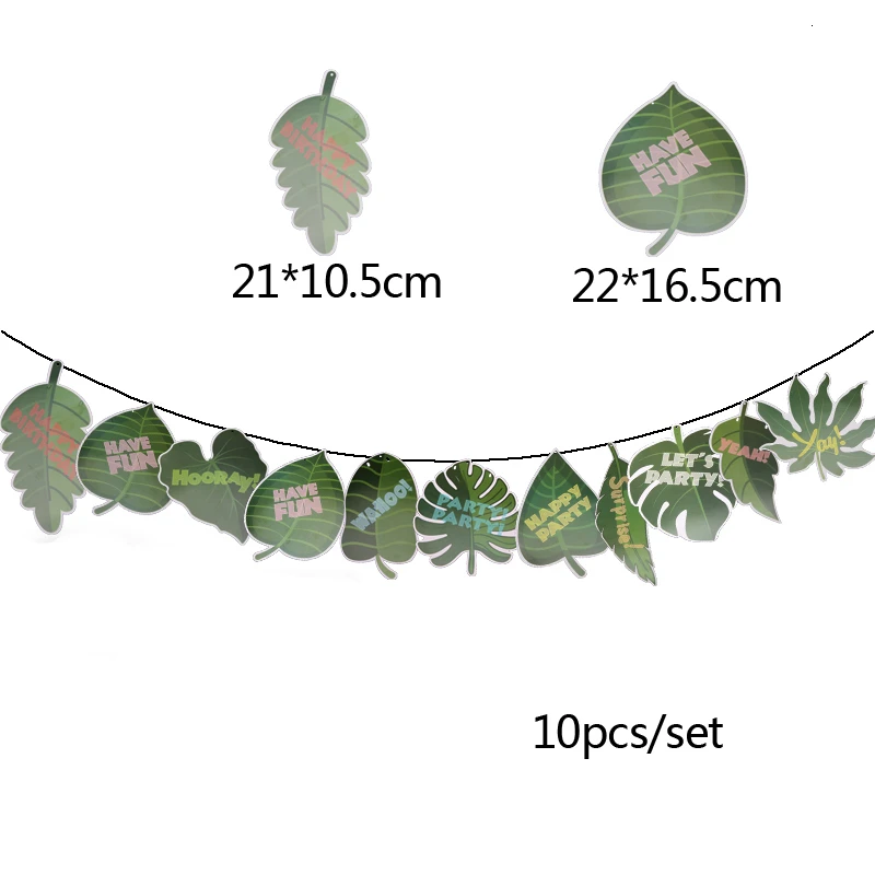 1 компл. Зеленые растения тема джунгли вечерние Пальмовые Листья с днем рождения воздушный шар баннер ребенок крещение день рождения ботанические вечерние принадлежности - Цвет: 1set Palm A