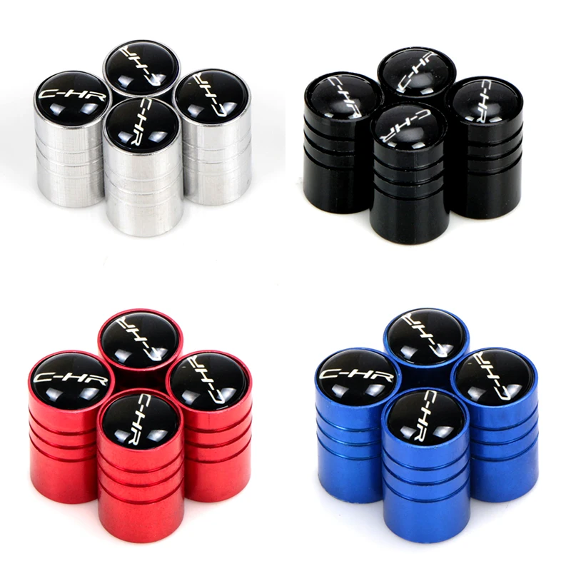 4 Uds neumático de coche del núcleo de la válvula tapas tapa de vástago de válvula de rueda cubierta de polvo para Toyota C h C-HR CHR accesorios de estilo de coche