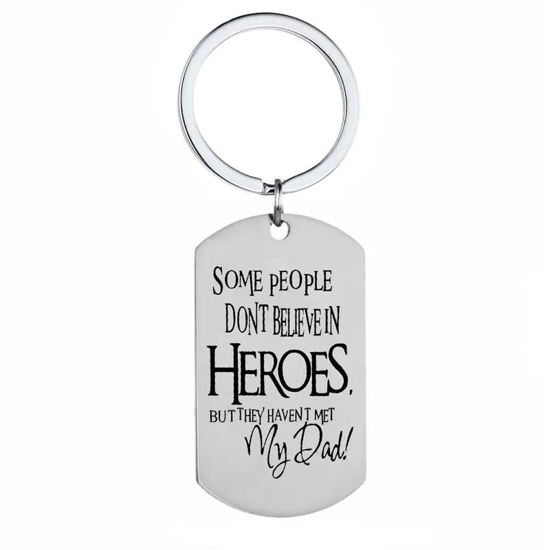 

Брелоки для ключей «Мой папа» из нержавеющей стали, 12 шт.
