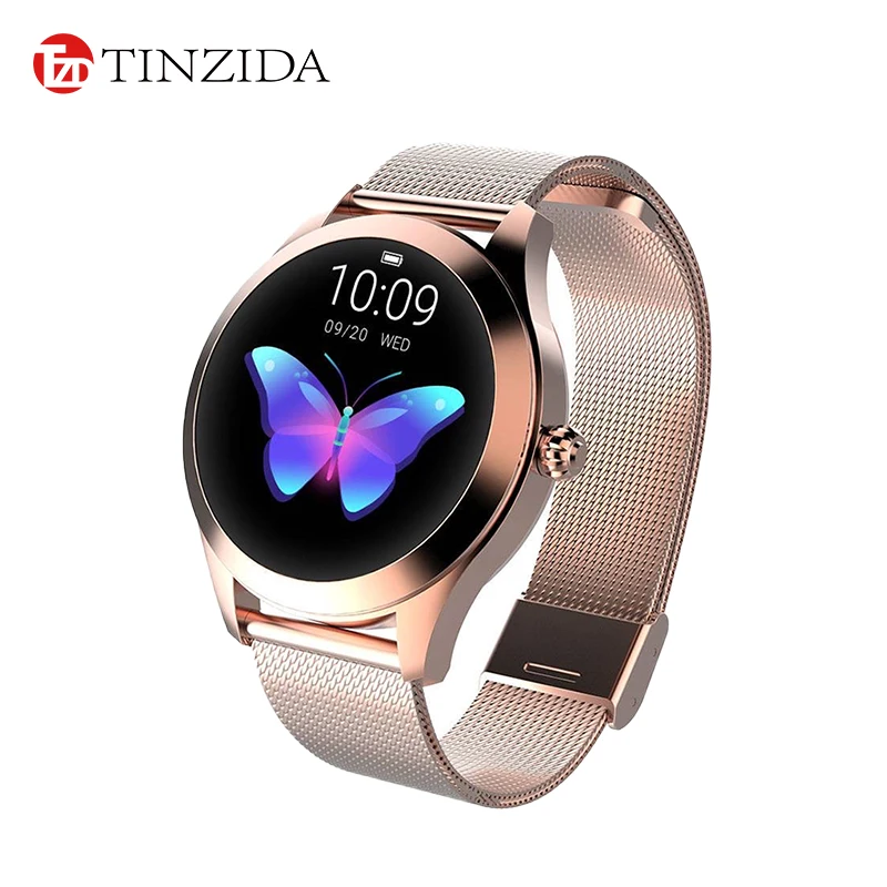 Tinzida KW10 Smart Watch Women IP68 Waterproof Heart Rate Sleep Monitoring Lady Sport Smartwatch IOS Android Smartband Ladies
