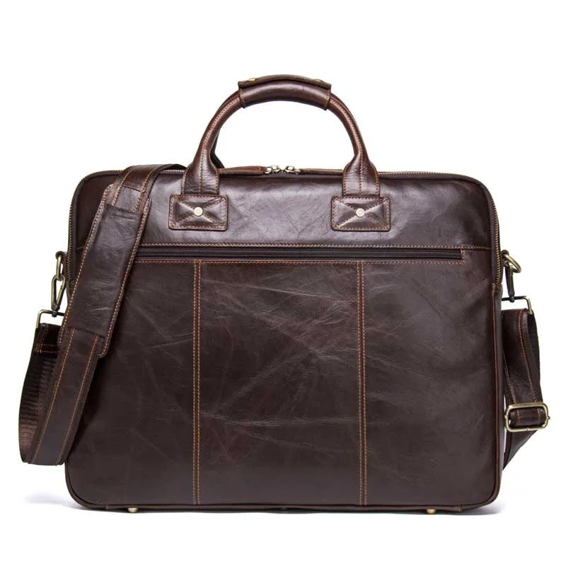 

Leather laptop messenger bags Man Handbag Apply 15.6 Inch Portable Computer Business Affairs Briefcase designer free shipping