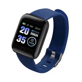 

New 116Plus Color Screen Smart Sports Bracelet Pedometer Sports Heart Rate Monitor Tracker Wristband Sports Bracelet Man Women
