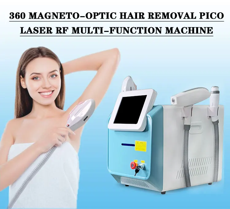 Новейшие стили 360 Magneto Opt + SHR IPL светильник Nd Yag лазер RF для удаления волос подтяжка