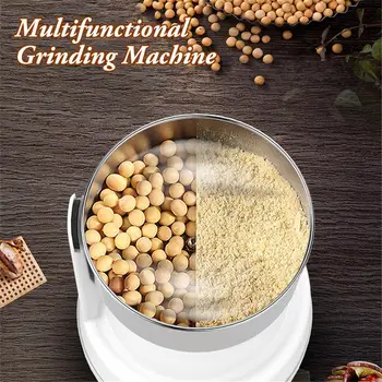

Electric Spice Grinder Multi-function Safe Coffee Beans Mill with Transparent Cover Flour Grinding Machine