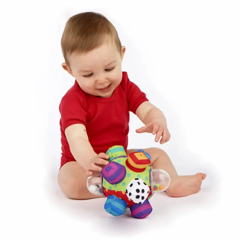Children Kids Boy Girl Colorful Bumpy Rattle Ball Learning Developmental Toy Gift