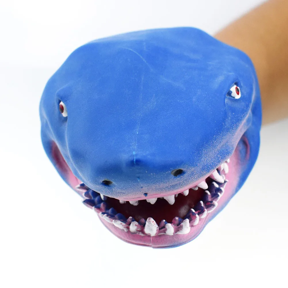 Термопластичная резиновая Акула ручная кукольная игрушка-животное для рассказов, кукольный реквизит, детские игрушки, детская игрушка, модель для детей, подарок