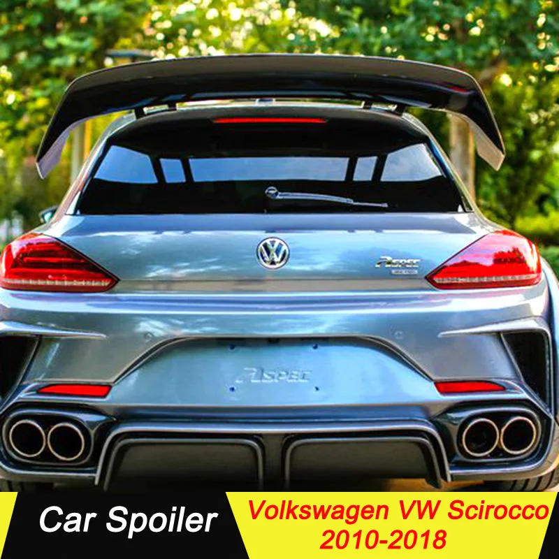 Для Volkswagen Scirocco углеродное волокно задняя крыша губы крыло спойлер для Volkswagen Scirocco 2010