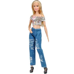 Haut en jean pour Barbie, 11 ", BJD FR SD, vêtements de poupée, accessoires pour jeu de rôle 