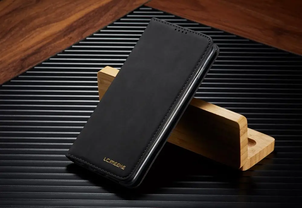 Чехол для samsung Galaxy A70 A50 A30 A20 A10 A20E M10 Чехол кожаный флип чехол для samsung Galaxy S8 S9 S10 Примечание 10 9 8 Plus чехол - Цвет: Черный
