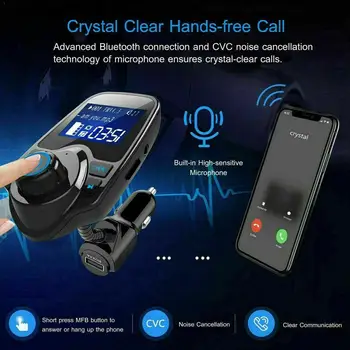 

Car Charger USB Car Cigarette Lighter Adapter Chargers Wireless Car In-Car Radio FM Kit Bluetooth Transmitter MP3 Adapter P2U3