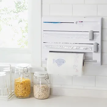 

Kitchen Cling Film Taste Bottle Storage Rack Paper Towel Holder Kitchen Accessor Space Saver Storage Rack Home Organizer