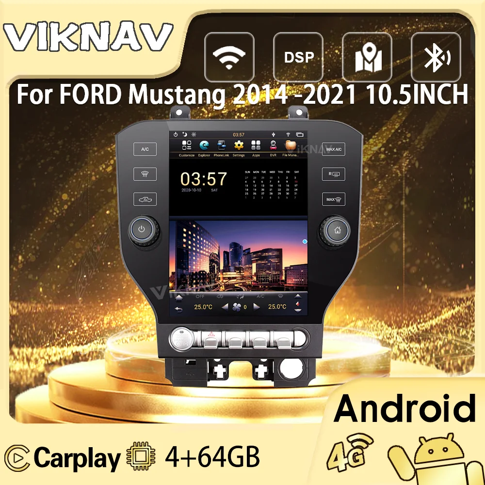 Автомагнитола на Android для FORD Mustang 2014 -2021 мультимедийное радио DVD-плеер GPS-навигация