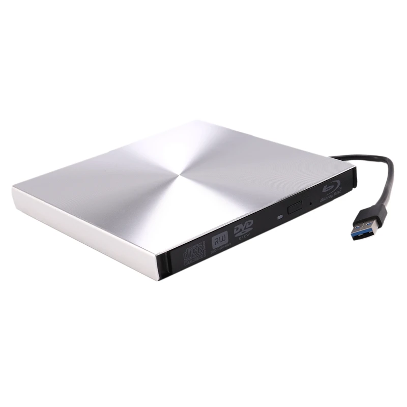 USB 3,0 Bluray плеер DVD/BD-ROM CD/DVD RW горелка Писатель воспроизведение Внешний DVD привод портативный для Windows 10/MAC OS