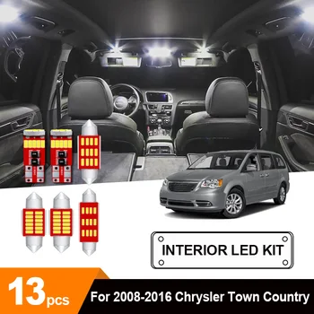 

13Pcs White Canbus LED Lamp Interior Dome Map Reading Lights Bulb Kit For 2008-2016 Chrysler Town&Country Door Cargo Light