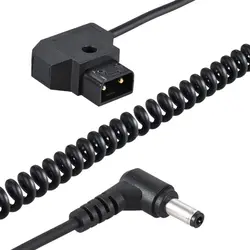 Спиральный 2 M/6.5Ft D-Tap 2Pin штекер к Dc 5,5X2,1 мм переходной кабель удлинитель эластичная линия для Антона V-Mount батарея рама для DSLR Rig P