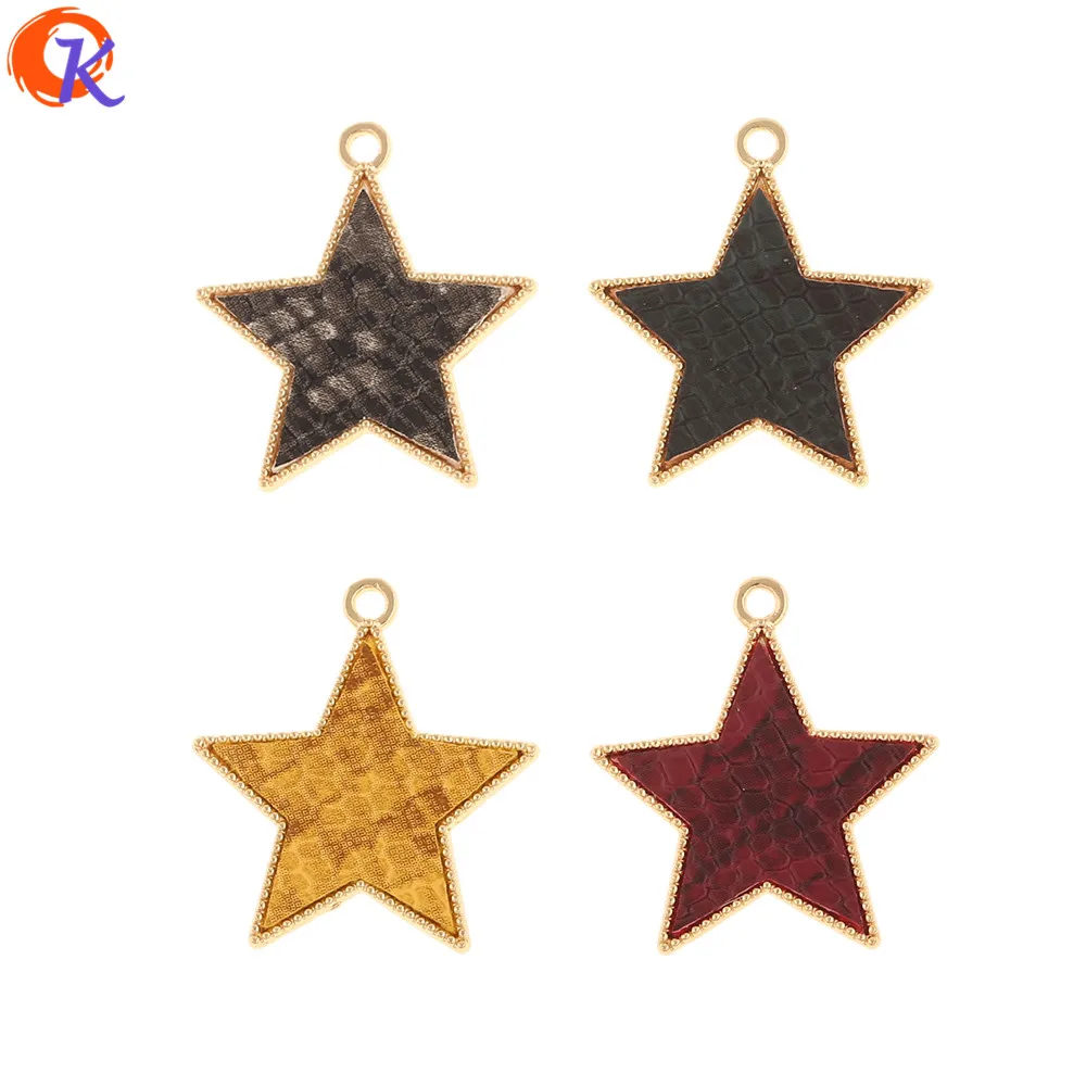 

Cordial Design 50Pcs 25*27MM Jewelry Accessories/Charms/Hand Made/Snakeskin Effect/Star Shape/DIY Making/Earring Findings