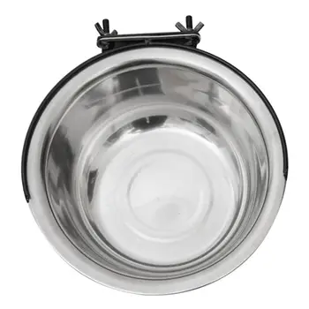 

1Pc Pet Dog Cat Bowls Hanging Anti-Inverted Stainless Steel Pet Feeding Bowls Hanging Dogs Water Bowls For Pet Dog Cat (Silver)