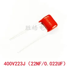 

10PCS 400V223J High Quality 5% 0.022UF Pitch 10mm 22NF 400V 223 223J CBB Polypropylene Film Capacitor