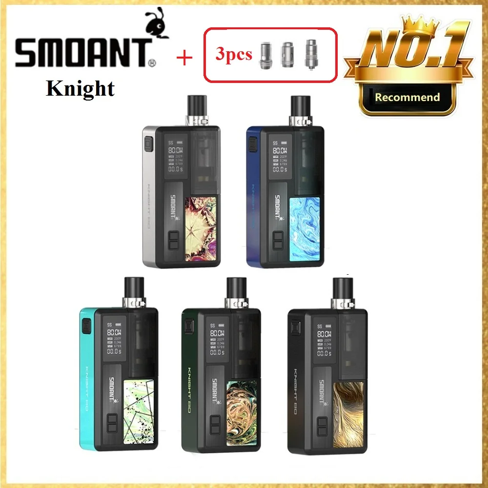 Набор для вейпа Smoant Knight 80 Вт сменный картридж RBA Pod wi/ 4 мл и максимальная выходная