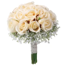 Свадебные цветы для невесты, Романтическая свадьба, красочные Гипсофилы, букет невесты, белые, зеленые, бежевые Свадебные букеты