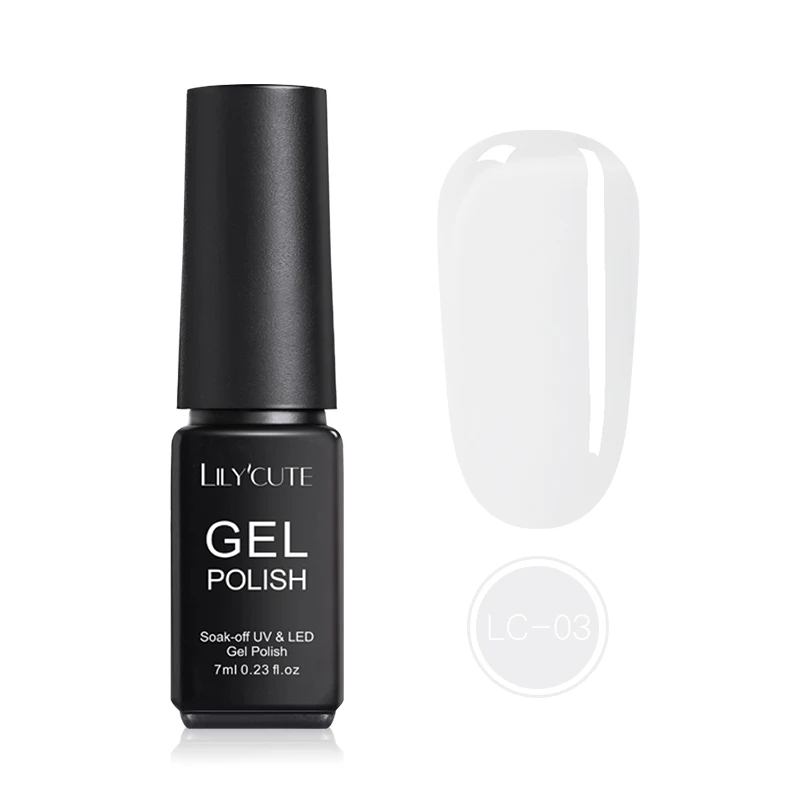 Ice Cream Gel 03 LILYCUTE 7 мл блики блеск замочить от УФ-гель Полупостоянный Гибридный длительный дизайн ногтей Гель-лак для УФ-лампы розовые цвета серии - Color: Ice Cream Gel 03