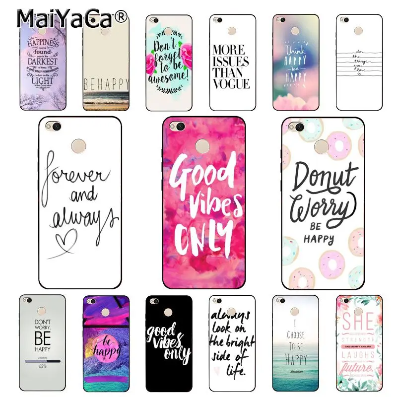 

MaiYaCa Proverb Phrase Motto Good Vibes Only Love Phone Case for Xiaomi mi5 6 A1 A2 Lite Mi9 9SE mi8lite 8explorer Pocophone F1