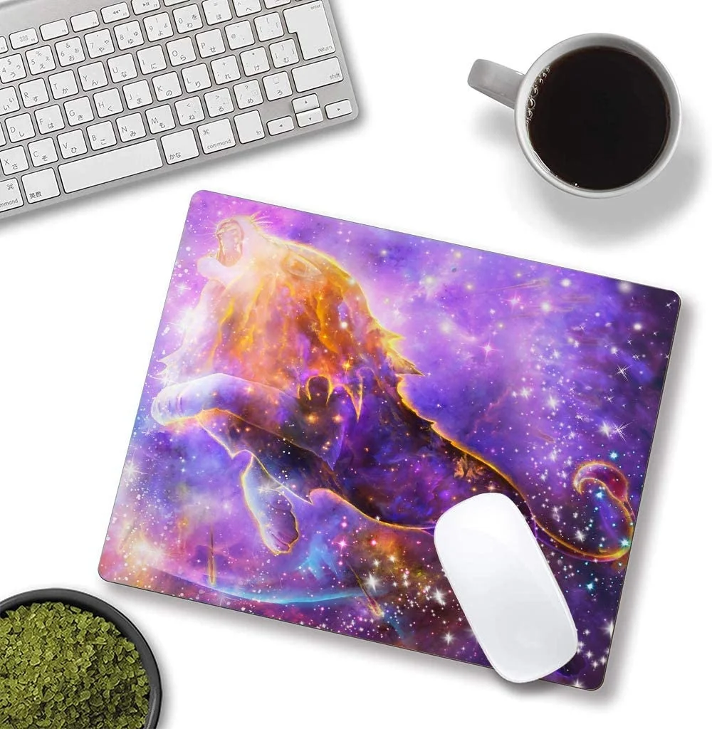 Starry Art Lion Computer Small Size Mouse Pad Kawaii Gamer Natural Rubber Anti-slip Lovely Office Decoration Carpet MousePads | Компьютеры