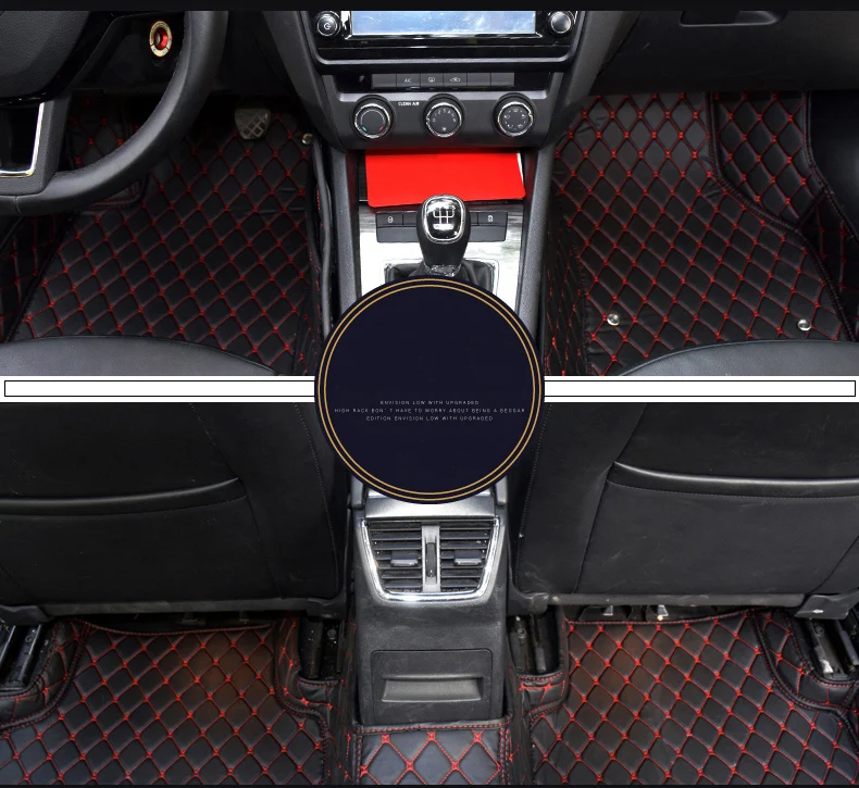 Кожаные автомобильные коврики для skoda octavia a7 a5 2 3 Аксессуары Тур rs mk3 2004- 2010 2011 2008 2009