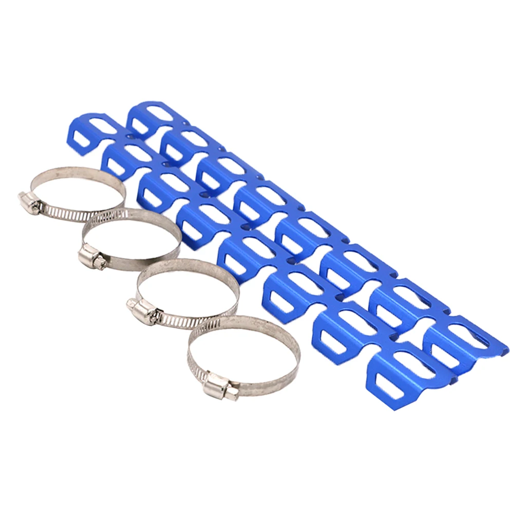 4 Colors Heat Shield Motorcycle Exhaust Muffler Pipe Leg Protector with 4 Clamps for BMW R1200GS Universal