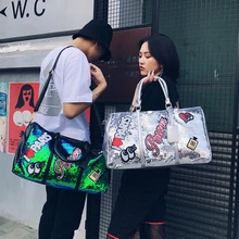 ПУ водонепроницаемая дорожная сумка, модная сумка с блестками, Большая вместительная сумка для йоги, фитнеса, сумки для мужчин и женщин, сумки через плечо, сумка для багажа