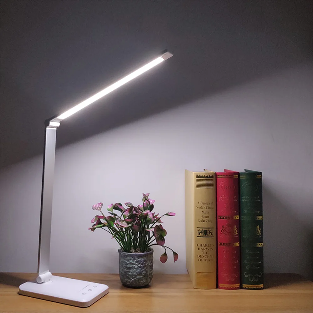 

52 LEDs Desk Lamp 3 Color Modes 10 Dimable Levels Touch 2000mAh USB Chargeable Reading Eye-Protect LED Table Light