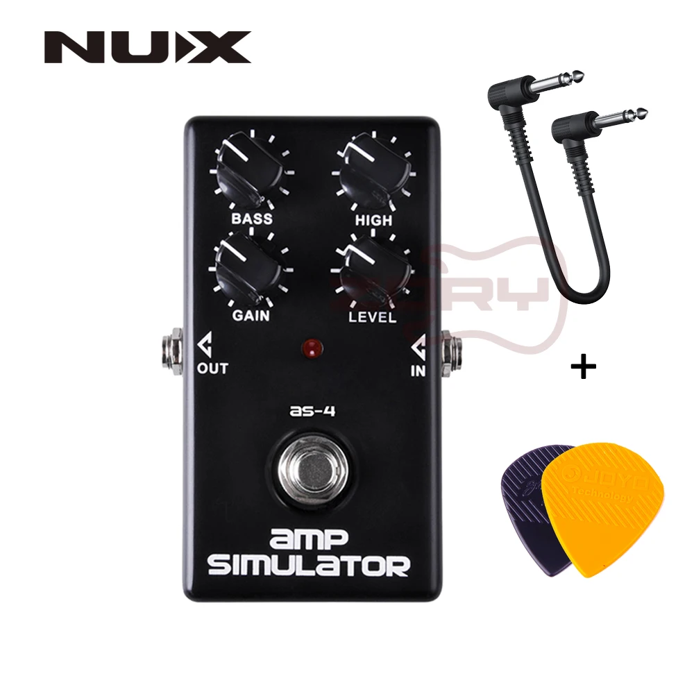 

NUX AS-4 Amplifier Simulator Pedal Guitar Electric Effect Pedal True Bypass Black High Quality Guitar Accessories+ Free Picks