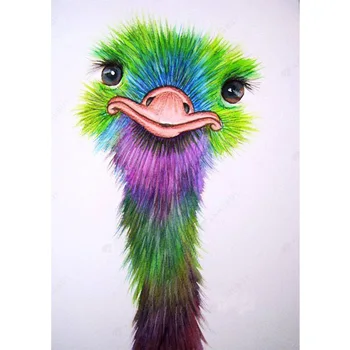 

5D diamond painting color painting diamond mosaic animal water diamond picture diamond cross embroidery cartoon lovely ostrich