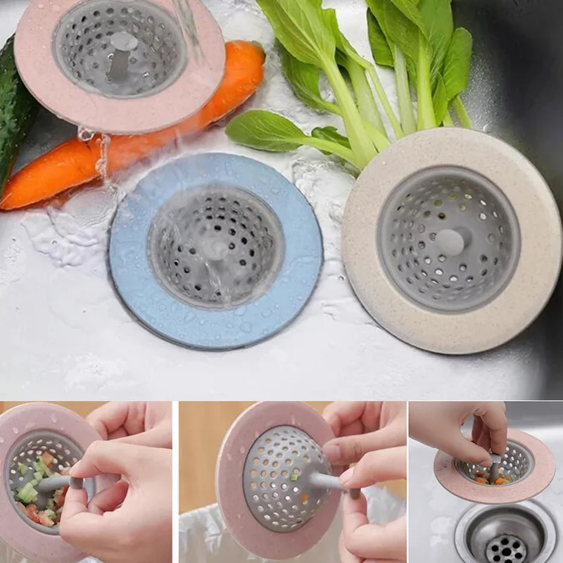 Sink Strainer KITCHEN-FILTER Bathroom Silicone Household Shower Sewer Colander
