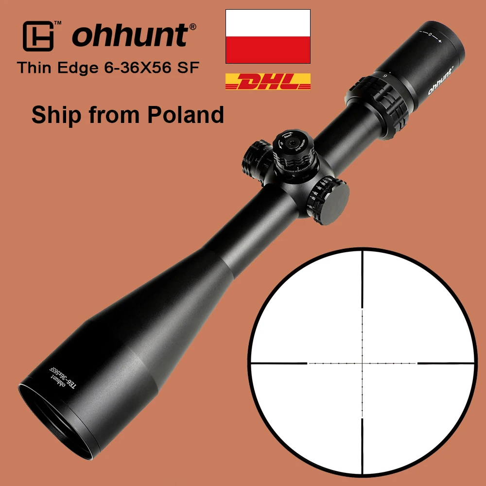 Ohhunt Thin Edge 6 36X56 SF охотничий оптический прицел мил дот стеклянная сетка с боковым