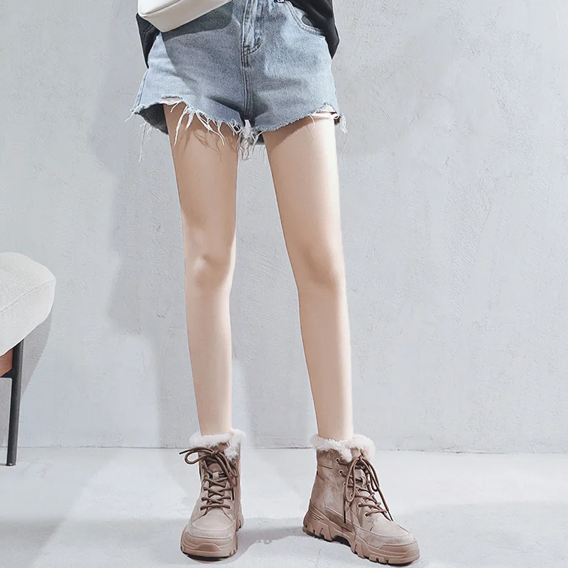 

Red Man CHIC Martin Boots Women's Autumn And Winter plus Velvet Dull Polish British-Style Short Boots Women's 2019 New Style Thi