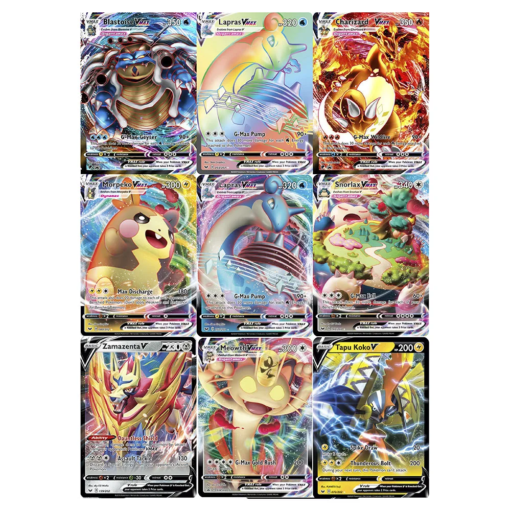 Nieuwste Pokemon Card Sword & Shield Vmax Tag Team Shining Kaarten Game