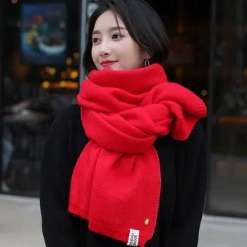 

Women Autumn And Winter New Solid Color Small Pineapple Thick Scarf Warm Imitation Cashmere Shawl Scarf