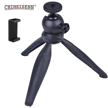 

Chiheisenn Mini Tripod for Camera Phone Stand Lightweight Tabletop Travel Holder clip Ball-Head DSLR Cell-Phone Gopro LED