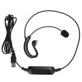 

Ear-Hook Headset USB Headphone Computer Notebook Accessory for Skype for QQ for MSN earbud
