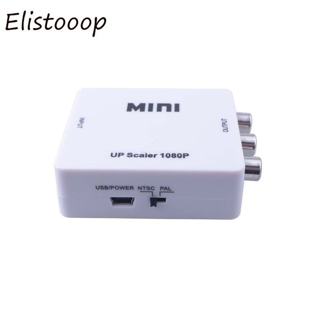 1080P for HDMI-Compatible To AV RCA CVBS Adapter Mini  Video Converter Box for PS3/PC/VCR/NTSC