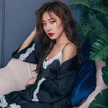 2 шт, пижамный комплект, женский сексуальный халат, пижама, комплект одежды для сна, без рукавов, ночное белье с v-образным вырезом, ночная сорочка на бретельках