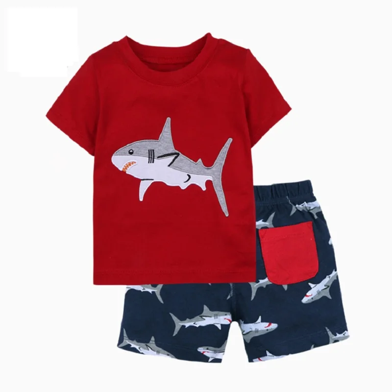 Short Sleeve Print T-Shirt+Shorts Baby Boy Summer Clothes Set Toddler Infant Outfit Newborn Girl Costume 6-36M New Born 2021 Baby Clothing Set near me Baby Clothing Set