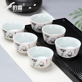 

cups of tea light bowl household single violet arenaceous masters cup blue and white porcelain tea cups of bone China