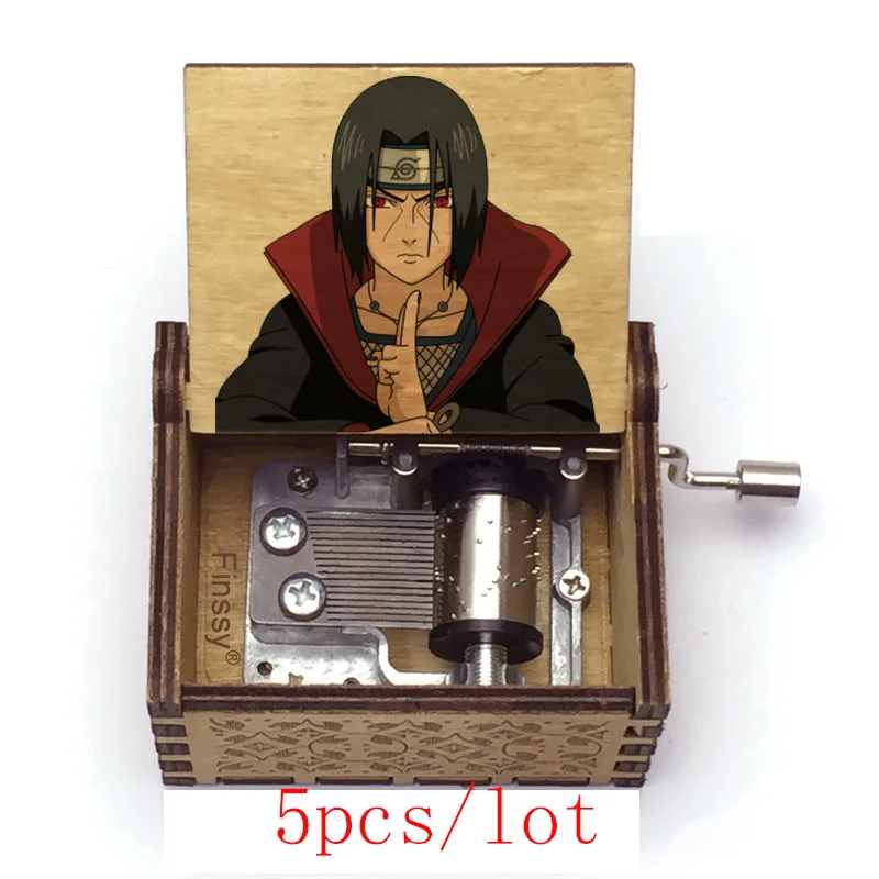 

5pcs/lot Anime naruto shippenden music theme blue bird Hand Wood Music Box friend Gift cosplay friend gift